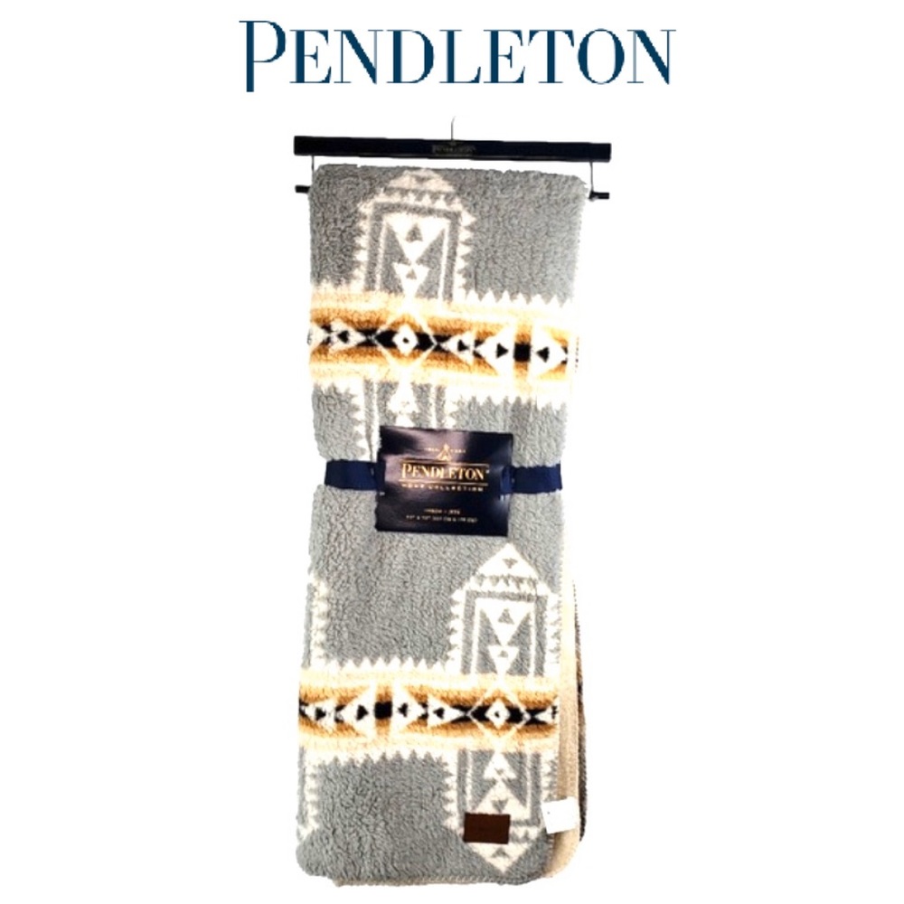 PENDLETON Sherpa Aztec Southwest Boho Throw 50X70